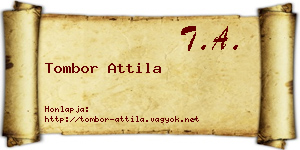 Tombor Attila névjegykártya