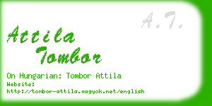 attila tombor business card